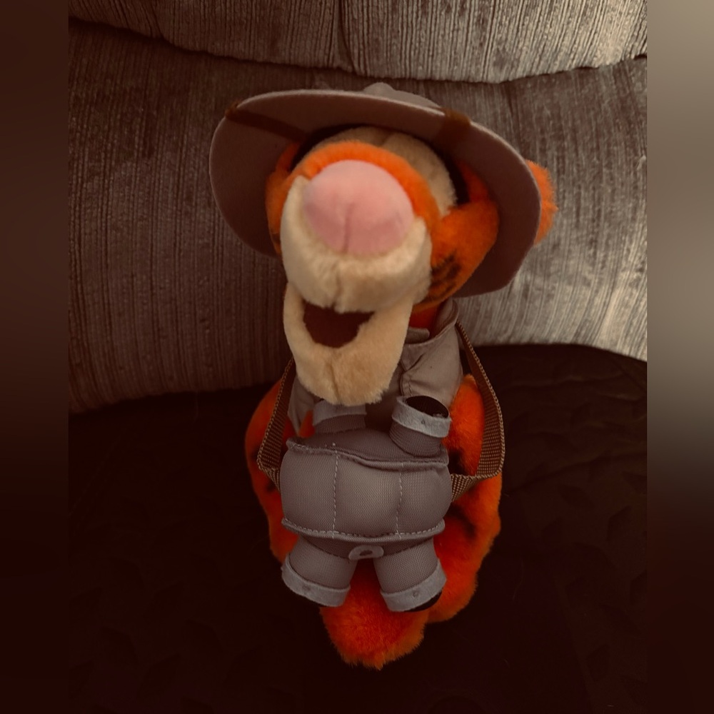 TIGGER Walt Disney World Safari Bean Bag Plush With Binoculars, 10”